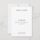 Minimaler Text und Foto-Hochzeit speichern Sie das Save The Date (Vorderseite)