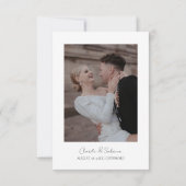 Minimaler Text und Foto-Hochzeit speichern Sie das Save The Date (Rückseite)