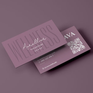 Minimaler Therapeut Dusty Pink Wellness Coach   Visitenkarte