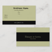 Minimaler traditioneller Black Swash Edge Visitenkarte (Vorne/Hinten)