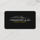 Minimaler Transport Taxi Fahrer Gelb Schwarz Visitenkarte (Vorderseite)