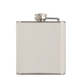 Minimaler Trauzeuge Trauzeuge Beige Sand Script Flachmann (Rückseite)