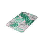 Minimaler Tropischer Monstera Duo-Ton Badematte (Schrägansicht)