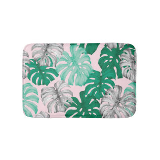 Minimaler Tropischer Monstera Duo-Ton Badematte