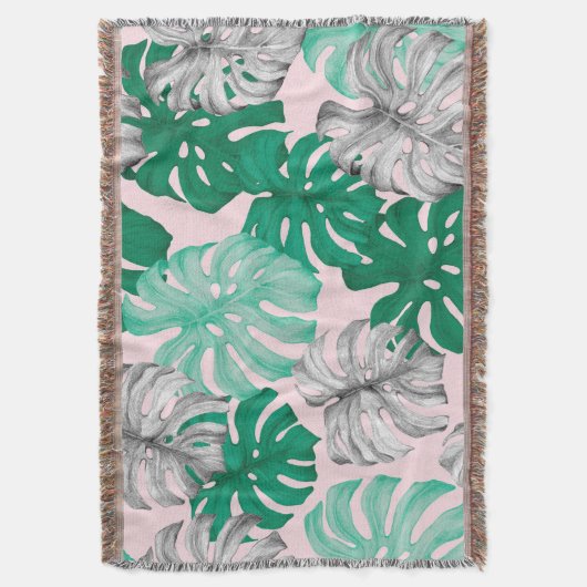 Minimaler Tropischer Monstera Duo-Ton Decke (Vorderseite Vertikal)