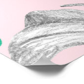 Minimaler Tropischer Monstera Duo-Ton Poster (Ecke)