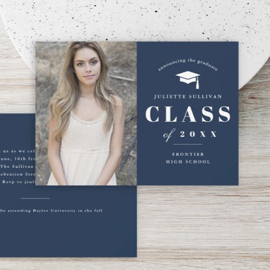 Minimaler Typ Foto Abschluss Ankündigung