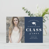 Minimaler Typ Foto Abschluss Ankündigung (Stehend Vorderseite)