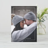 Minimaler Typ Foto Hochzeit Save The Date