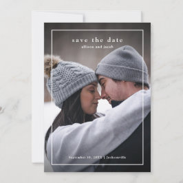 Minimaler Typ Foto Hochzeit Save The Date