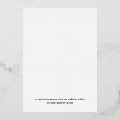 Minimaler Typ Foto Hochzeit speichern das Datum Go Folieneinladung (Rückseite)