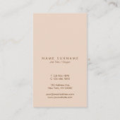 Minimaler Typografie-Pfirsich-vertikale Visitenkarte (Rückseite)