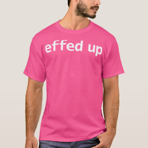 Minimaler Typografie-weißer Text T-Shirt