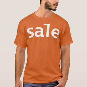 Minimaler Typografie-weißer Text verkaufen T-Shirt