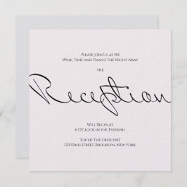 Minimaler typografischer Spaß und dennoch formale  Einladung