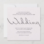 Minimaler typografischer Spaß und dennoch formale Einladung (Vorderseite)