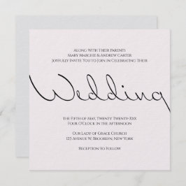 Minimaler typografischer Spaß und dennoch formale  Einladung