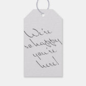 Minimaler typografischer Spaß und dennoch formale  Geschenkanhänger (Rückseite)