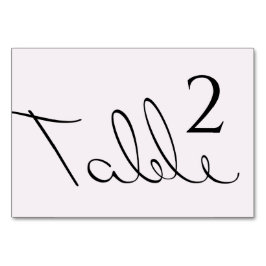 Minimaler typografischer Spaß und dennoch formale Tischnummer