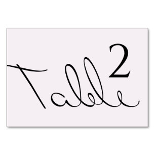 Minimaler typografischer Spaß und dennoch formale Tischnummer