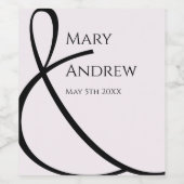 Minimaler typografischer Spaß und dennoch formale Weinetikett (Einzelnes Label)