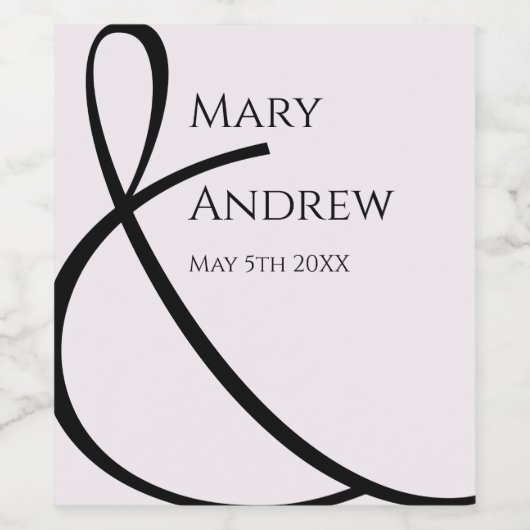 Minimaler typografischer Spaß und dennoch formale  Weinetikett (Einzelnes Label)