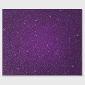 Minimaler Ultra-Violet Lila Glitzer Eggplant Traub Geschenkpapier (Flach)