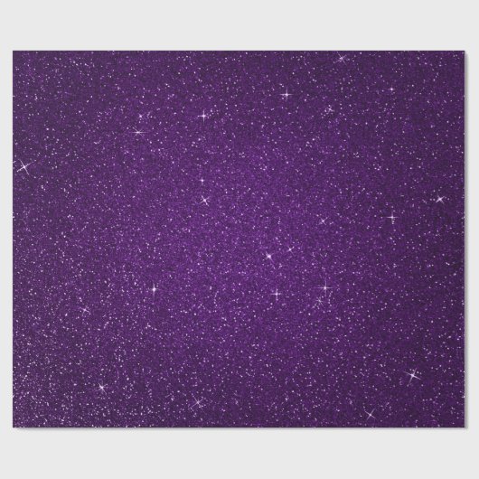 Minimaler Ultra-Violet Lila Glitzer Eggplant Traub Geschenkpapier (Flach)
