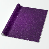 Minimaler Ultra-Violet Lila Glitzer Eggplant Traub Geschenkpapier (Ungerollt)