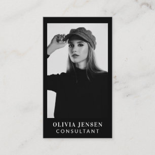 Minimaler und Beruflicher QR-Foto Visitenkarte