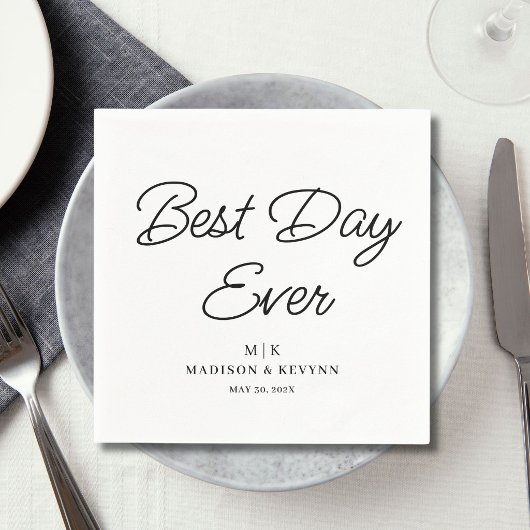 Minimaler und eleganter Tag | Hochzeit von Napkins Serviette