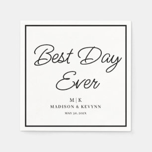 Minimaler und eleganter Tag   Hochzeit von Napkins Serviette