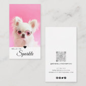 Minimaler und moderner Single Foto QR Code Visitenkarte (Vorne/Hinten)