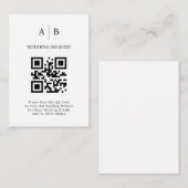 Minimaler und schicker, schwarzer und weißer QR Co Begleitkarte (Vorne/Hinten)