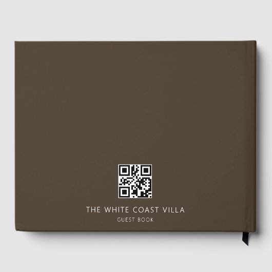 Minimaler Urlaub Rental QR Code Kommentare Brawn Gästebuch (Rückseite)
