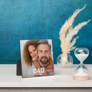 Minimaler Vater Etabliertes Jahr Neuer Vater Foto Fotoplatte