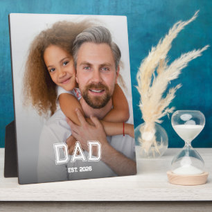 Minimaler Vater Etabliertes Jahr Neuer Vater Foto Fotoplatte
