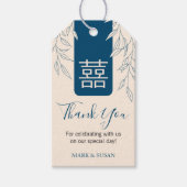 Minimaler Verlassen chinesischer Hochzeitstag Geschenkanhänger (Vorderseite)