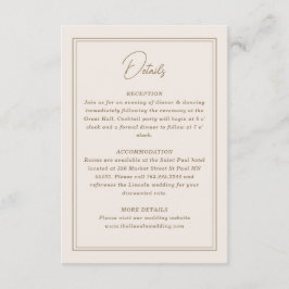 Minimaler Verzierter Rahmen Begleitkarte