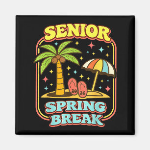 Minimaler Vintage-Abschluss Spring Break 2026 Magnet