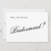 Minimaler Vorschlag für Skript-Bridesmaid Einladung (Vorderseite)