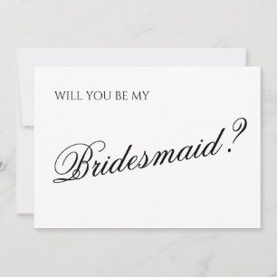 Minimaler Vorschlag für Skript-Bridesmaid Einladung