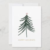 Minimaler Weihnachtsbaum | Business Holiday Card Einladung (Vorderseite)