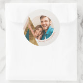 Minimaler Weihnachtsbaum Classic Round Sticker (Tasche)