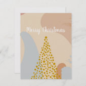 Minimaler Weihnachtsbaum Einfache Saubere Urlaubsk Mitteilungskarte (Vorne/Hinten)