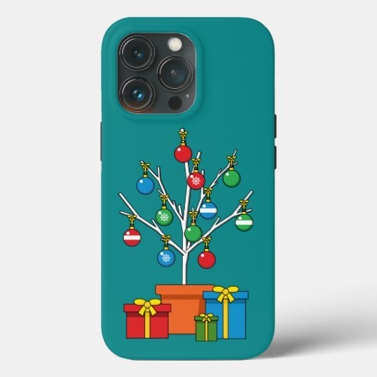 Minimaler Weihnachtsbaum mit Geschenken Case-Mate iPhone Hülle (Rückseite)