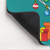 Minimaler Weihnachtsbaum mit Geschenken Mousepad (Ecke)