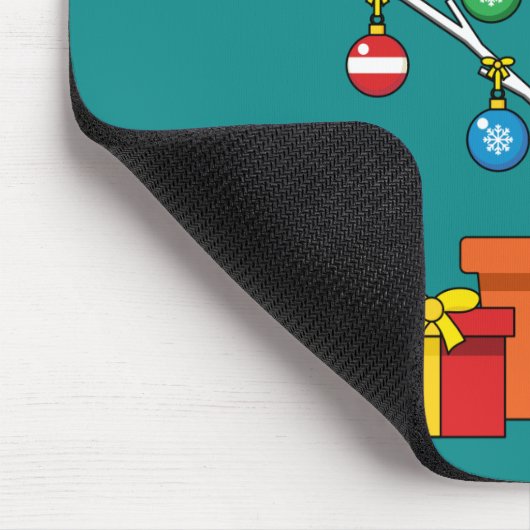 Minimaler Weihnachtsbaum mit Geschenken Mousepad (Ecke)