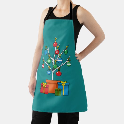 Minimaler Weihnachtsbaum mit Geschenken Schürze (InSitu)