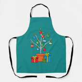 Minimaler Weihnachtsbaum mit Geschenken Schürze (Vorderseite)